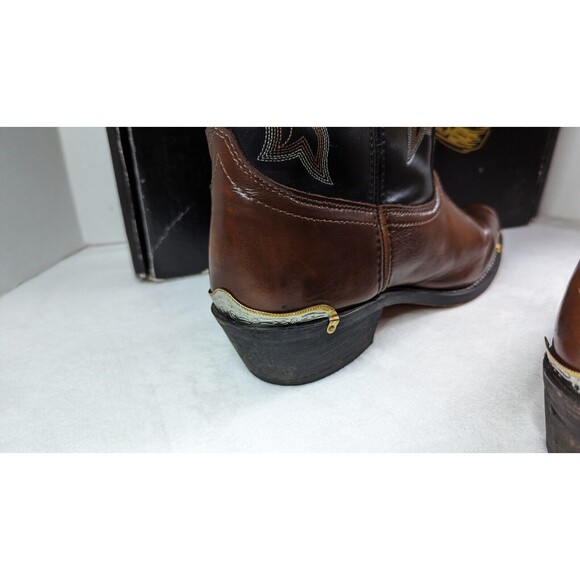 JB Dillon Reserve Men's Pro Rodeo Boots Size-(9.5 EW) Blk/Cherry Smooth #RB913 - Picture 8 of 16